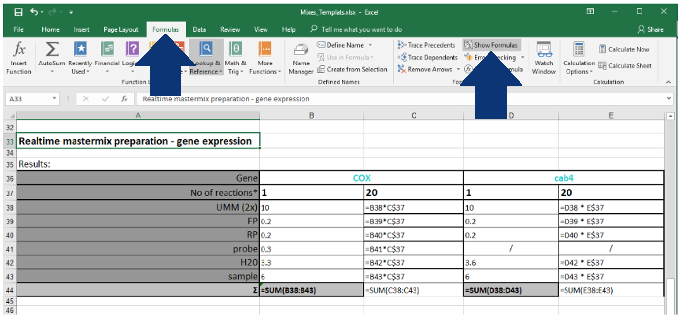 How to Use Math Operations and Formulas in SciNote Tables